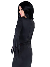 High Slit Floor Length Bodycon Gothic Dress